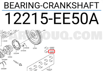 Nissan 12215EE50A BEARING-CRANKSHAFT