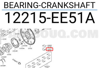 Nissan 12215EE51A BEARING-CRANKSHAFT