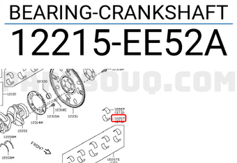 Nissan 12215EE52A BEARING-CRANKSHAFT