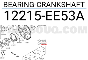 Nissan 12215EE53A BEARING-CRANKSHAFT