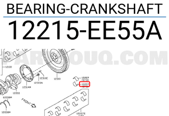 Nissan 12215EE55A BEARING-CRANKSHAFT