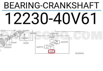 Nissan 1223040V61 BEARING-CRANKSHAFT