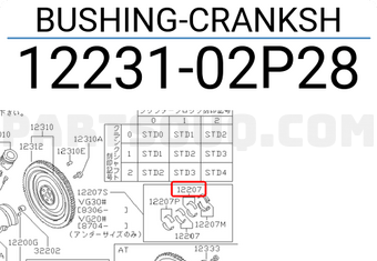 Nissan 1223102P28 BUSHING-CRANKSH
