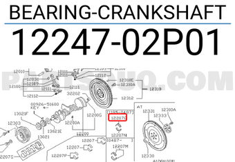 Nissan 1224702P01 BEARING-CRANKSHAFT