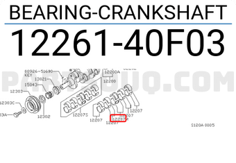 Nissan 1226140F03 BEARING-CRANKSHAFT