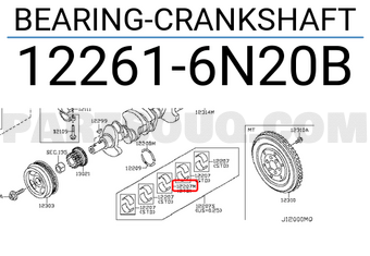 Nissan 122616N20B BEARING-CRANKSHAFT