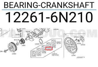 Nissan 122616N210 BEARING-CRANKSHAFT