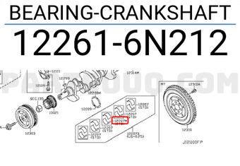 Nissan 122616N212 BEARING-CRANKSHAFT