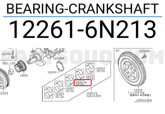 Nissan 122616N213 BEARING-CRANKSHAFT