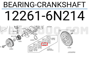 Nissan 122616N214 BEARING-CRANKSHAFT