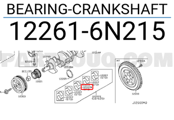 Nissan 122616N215 BEARING-CRANKSHAFT