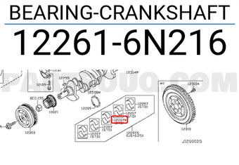 Nissan 122616N216 BEARING-CRANKSHAFT