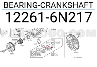 Nissan 122616N217 BEARING-CRANKSHAFT