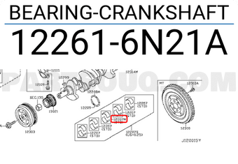 Nissan 122616N21A BEARING-CRANKSHAFT