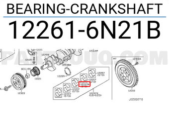 Nissan 122616N21B BEARING-CRANKSHAFT