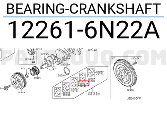 Nissan 122616N22A BEARING-CRANKSHAFT