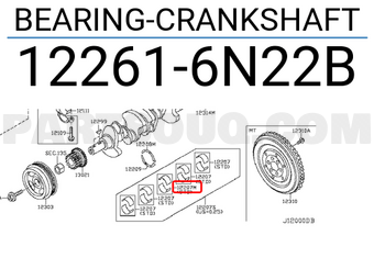 Nissan 122616N22B BEARING-CRANKSHAFT