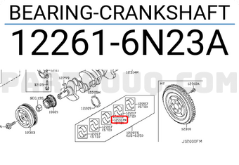 Nissan 122616N23A BEARING-CRANKSHAFT