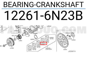 Nissan 122616N23B BEARING-CRANKSHAFT