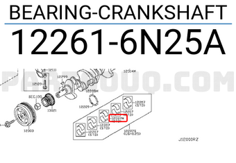 Nissan 122616N25A BEARING-CRANKSHAFT
