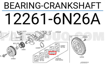Nissan 122616N26A BEARING-CRANKSHAFT