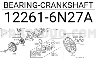 Nissan 122616N27A BEARING-CRANKSHAFT