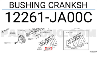 Nissan 12261JA00C BUSHING CRANKSH