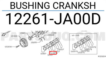 Nissan 12261JA00D BUSHING CRANKSH