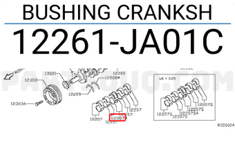 Nissan 12261JA01C BUSHING CRANKSH