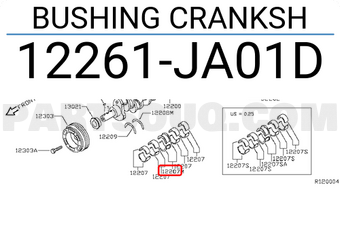 Nissan 12261JA01D BUSHING CRANKSH