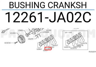 Nissan 12261JA02C BUSHING CRANKSH