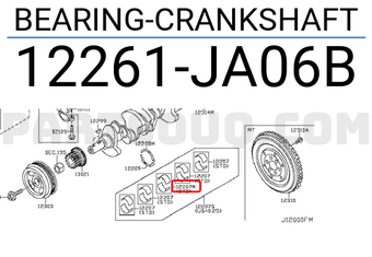 Nissan 12261JA06B BEARING-CRANKSHAFT