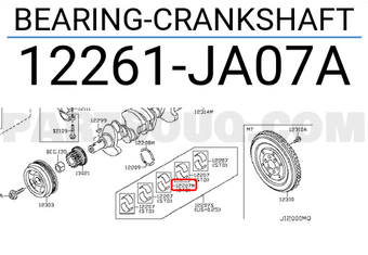 Nissan 12261JA07A BEARING-CRANKSHAFT