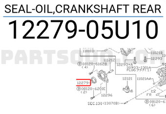 Nissan 1227905U10 SEAL-OIL,CRANKSHAFT REAR