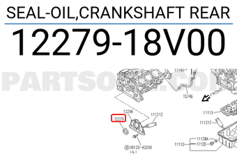 Nissan 1227918V00 SEAL-OIL,CRANKSHAFT REAR