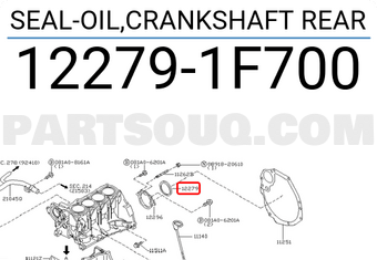Nissan 122791F700 SEAL-OIL,CRANKSHAFT REAR