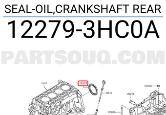 Nissan 122793HC0A SEAL-OIL,CRANKSHAFT REAR