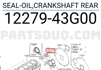 Nissan 1227943G00 SEAL-OIL,CRANKSHAFT REAR