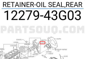 Nissan 1227943G03 RETAINER-OIL SEAL,REAR