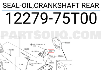 Nissan 1227975T00 SEAL-OIL,CRANKSHAFT REAR