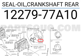 Nissan 1227977A10 SEAL-OIL,CRANKSHAFT REAR