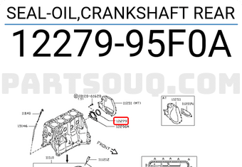 Nissan 1227995F0A SEAL-OIL,CRANKSHAFT REAR