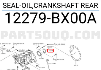 Nissan 12279BX00A SEAL-OIL,CRANKSHAFT REAR