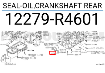 Nissan 12279R4601 SEAL-OIL,CRANKSHAFT REAR