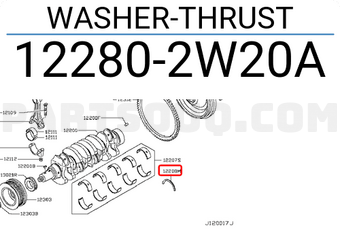 Nissan 122802W20A WASHER-THRUST