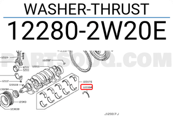 Nissan 122802W20E WASHER-THRUST
