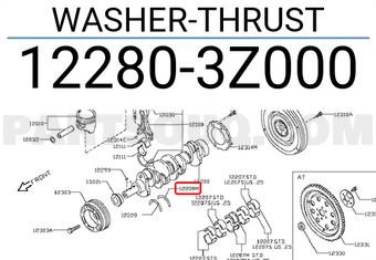 Nissan 122803Z000 WASHER-THRUST