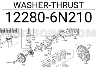 Nissan 122806N210 WASHER-THRUST