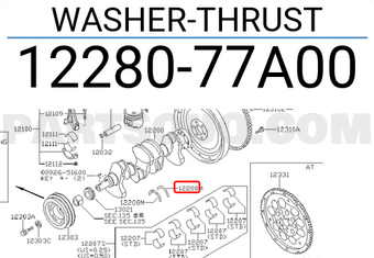Nissan 1228077A00 WASHER-THRUST