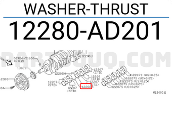 Nissan 12280AD201 WASHER-THRUST